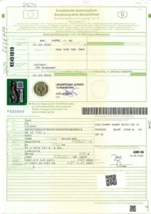 Немецкие документы от машины