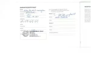 Гарантийный сертификат на покупку автомобиля в Girma
